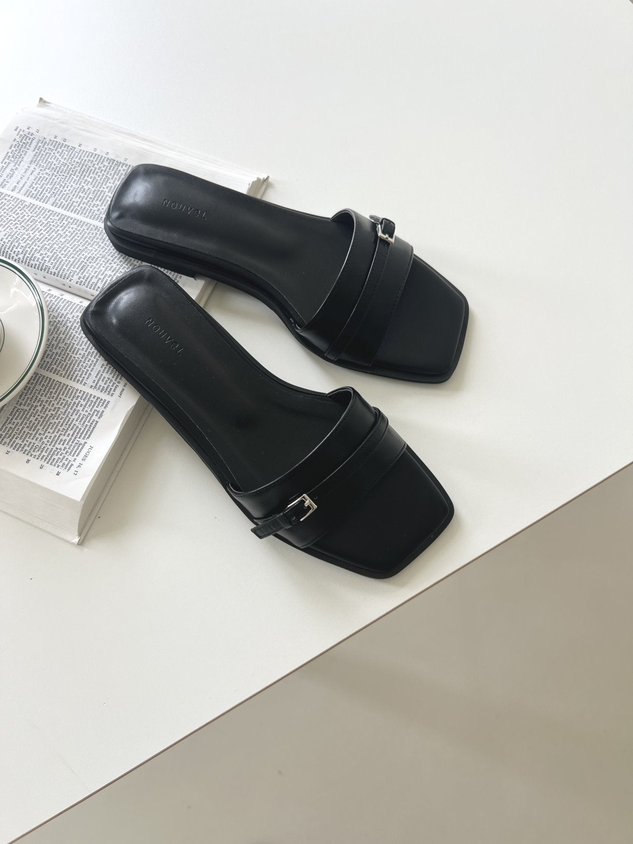 Strap Flat Mule-3col