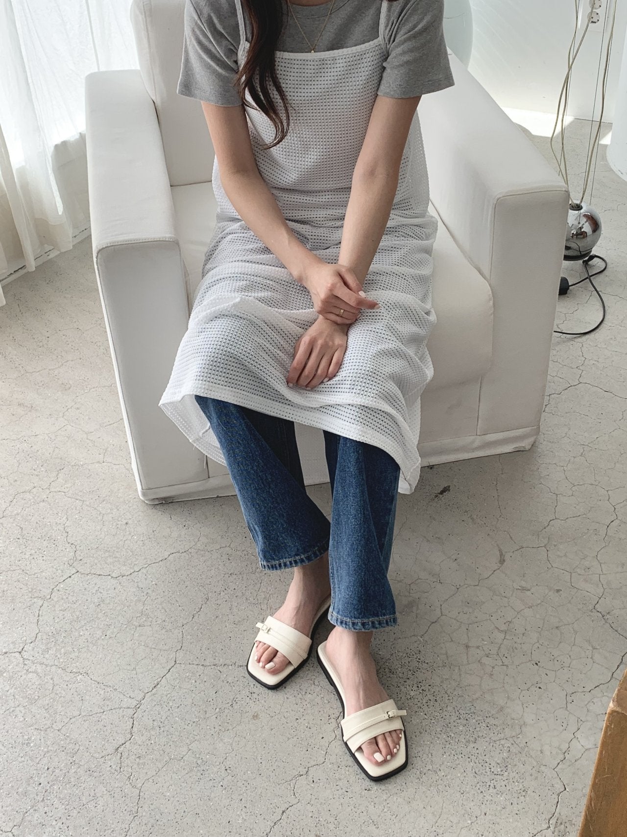Strap Flat Mule-3col