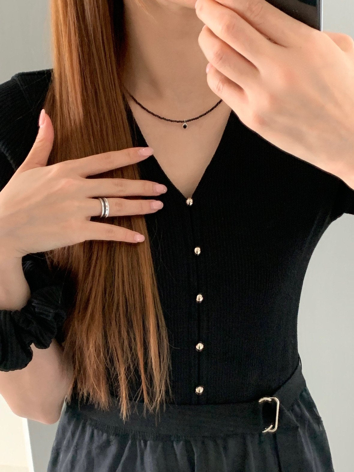 Dot Necklace&earrings
