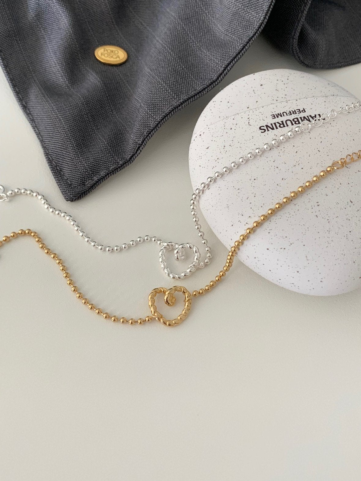 Twisted Heart Silver Ball Bracelet