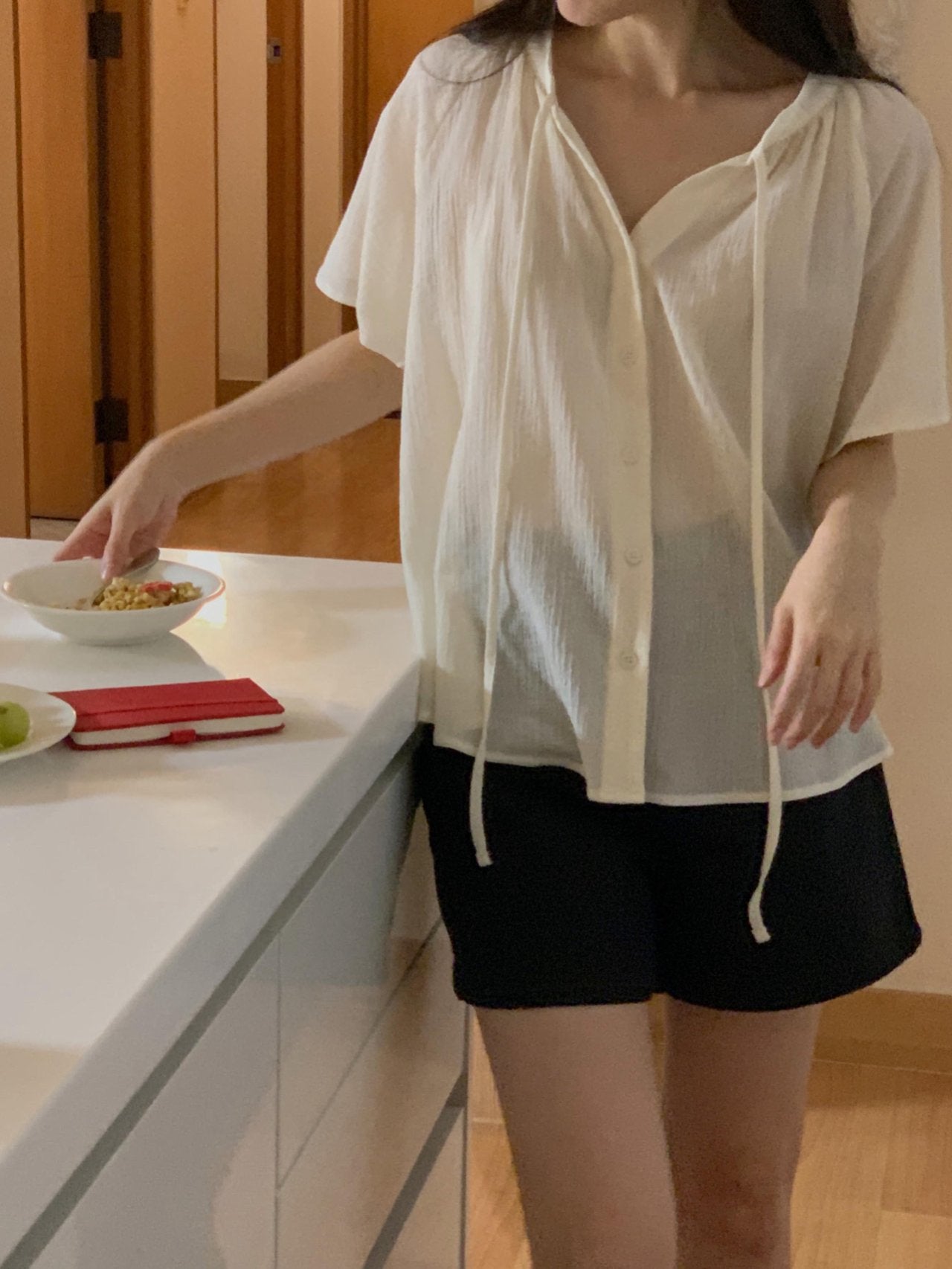 Loe shirring blouse-3col