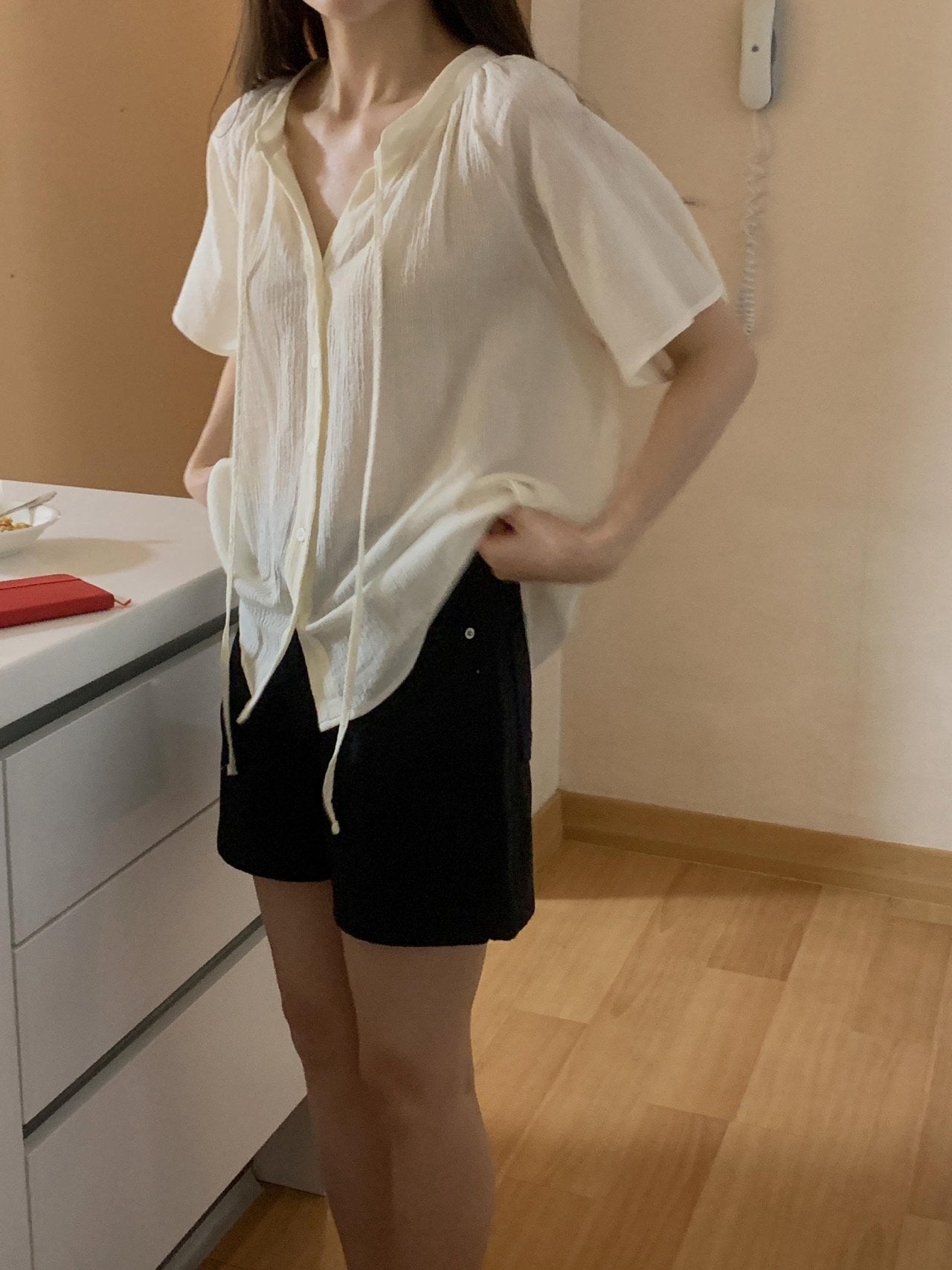 Loe shirring blouse-3col