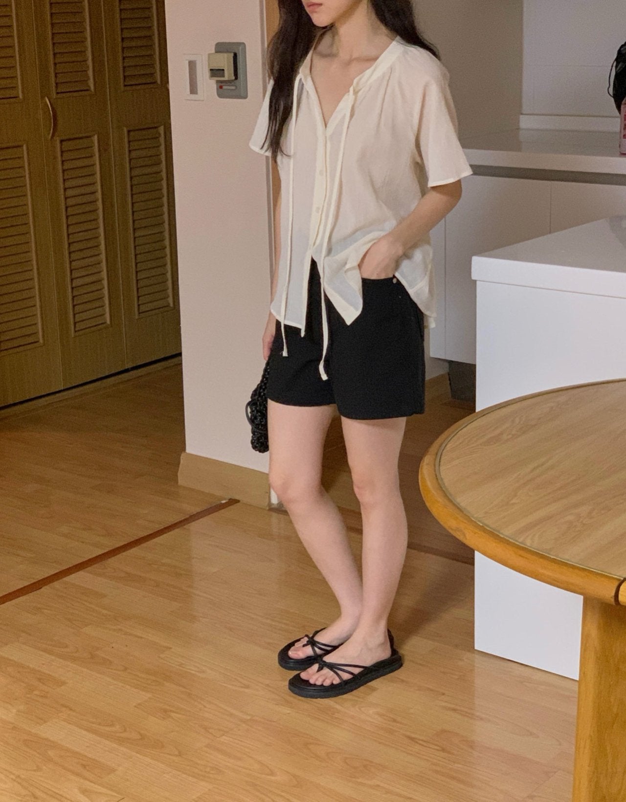 Loe shirring blouse-3col