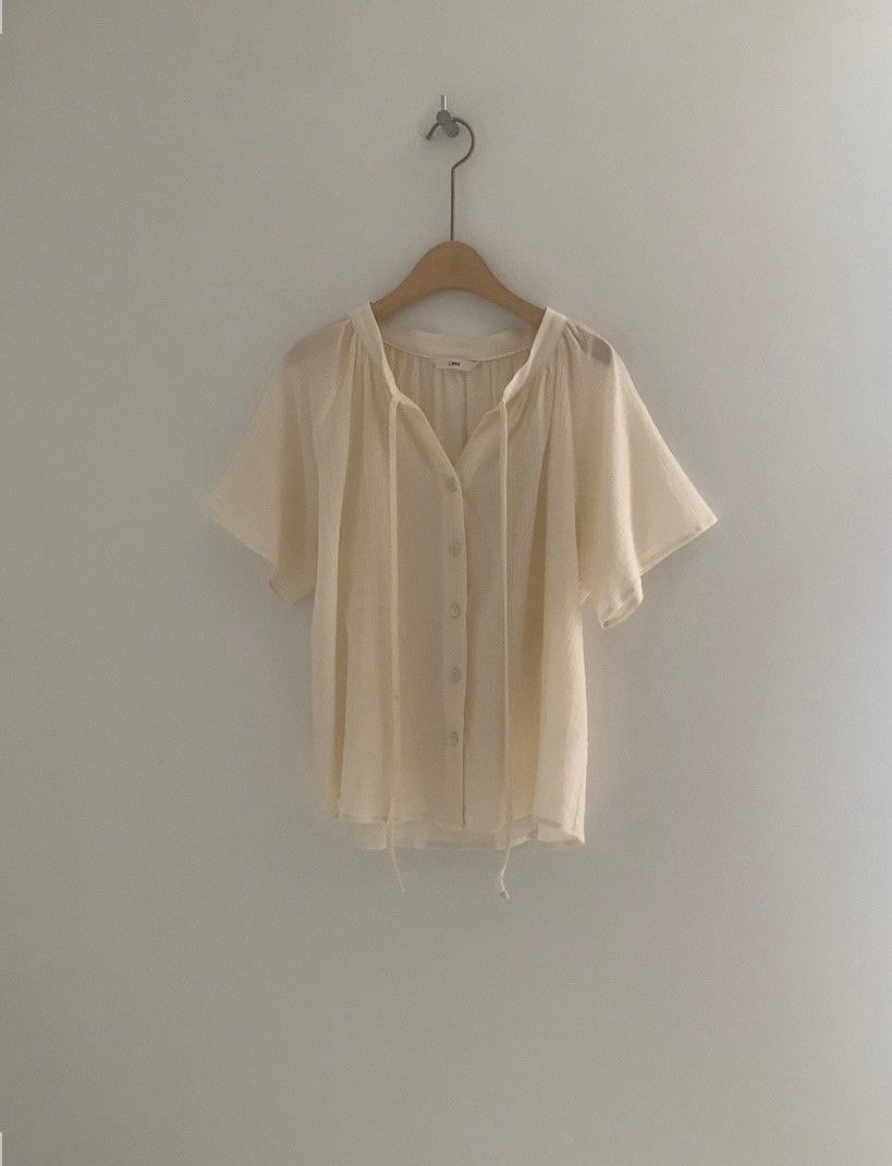 Loe shirring blouse-3col
