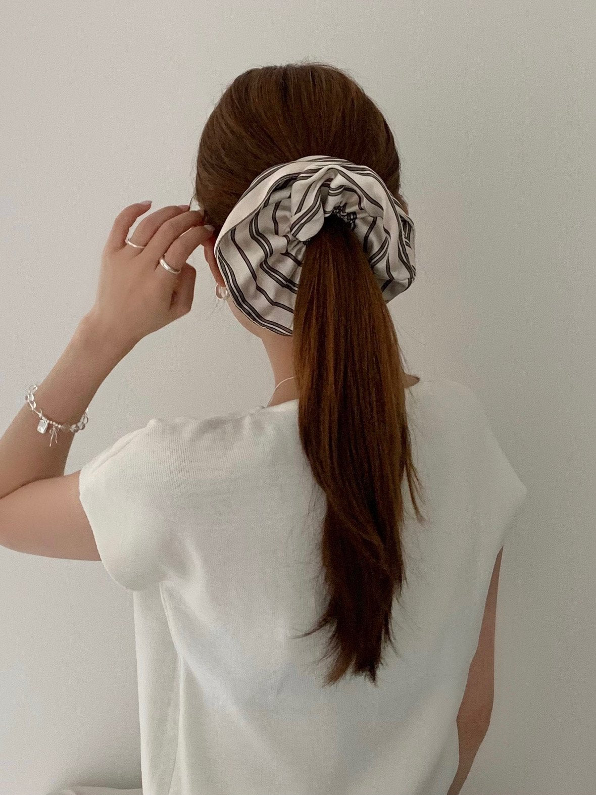 Circle Stripe Scrunchies-2col