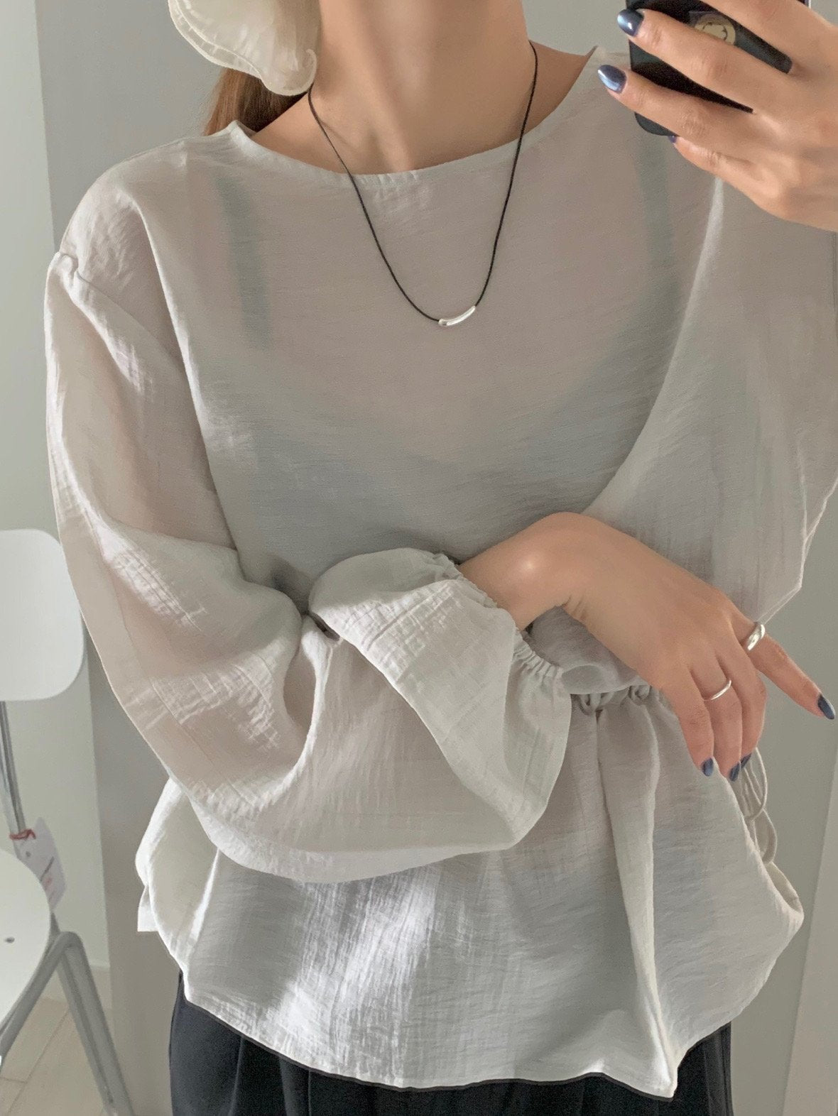 silver tube necklace