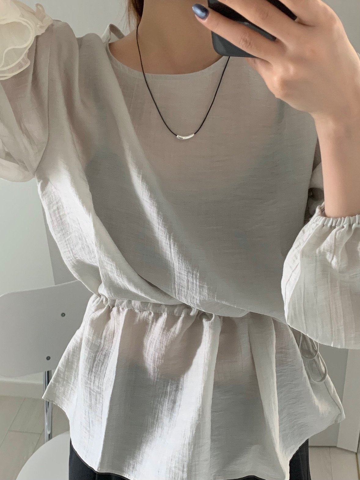silver tube necklace