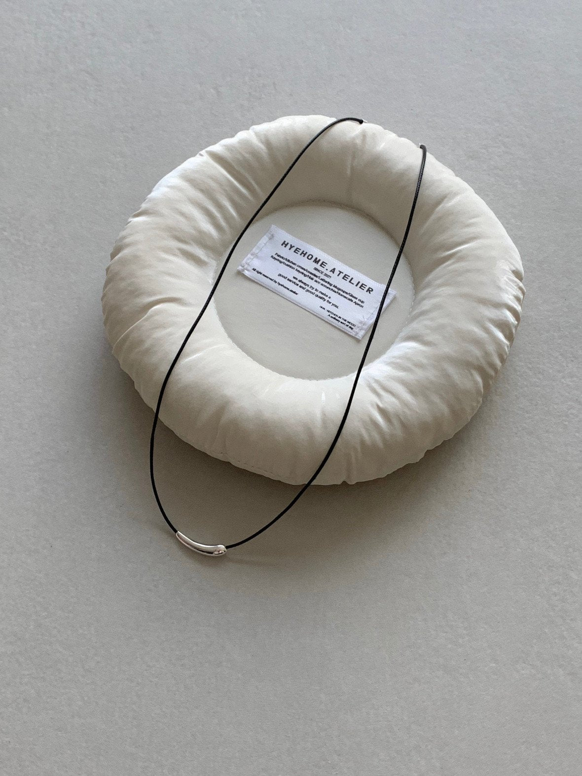 silver tube necklace