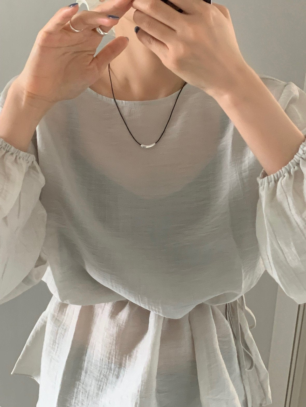 silver tube necklace