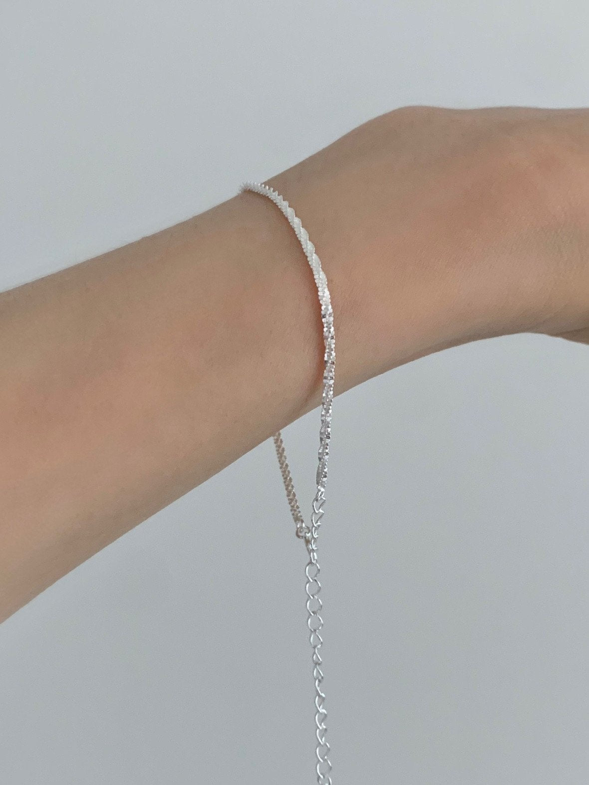 glitter chain bracelet