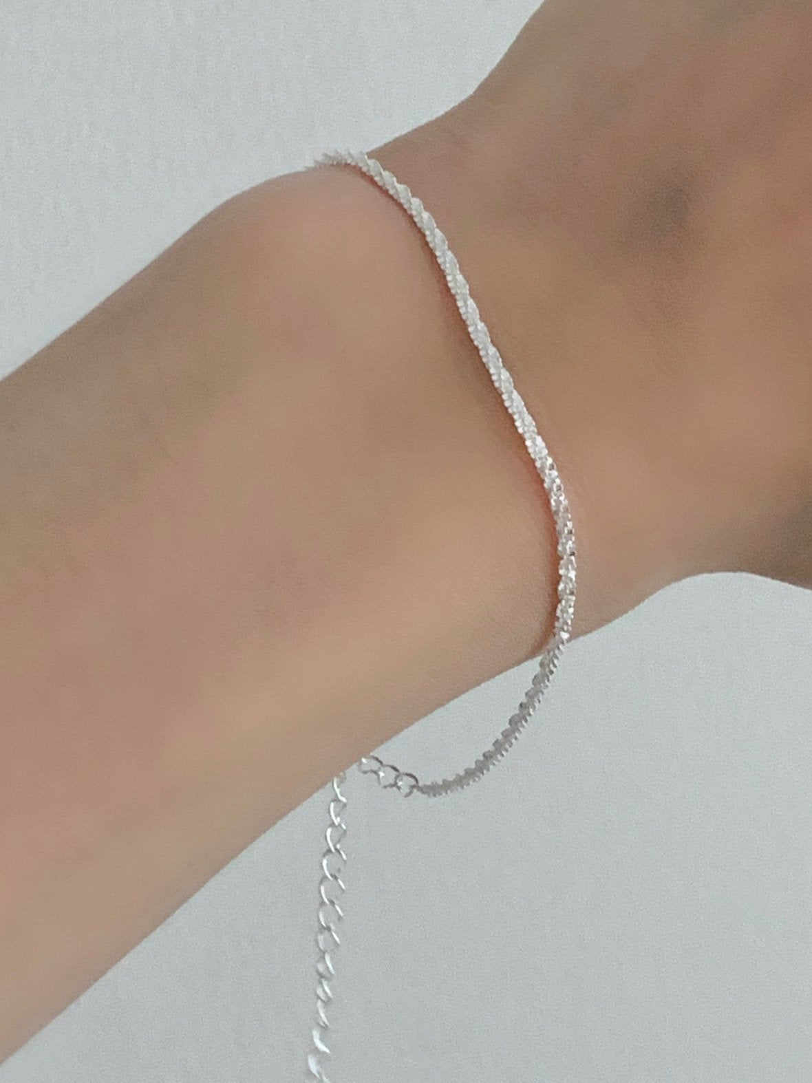 glitter chain bracelet
