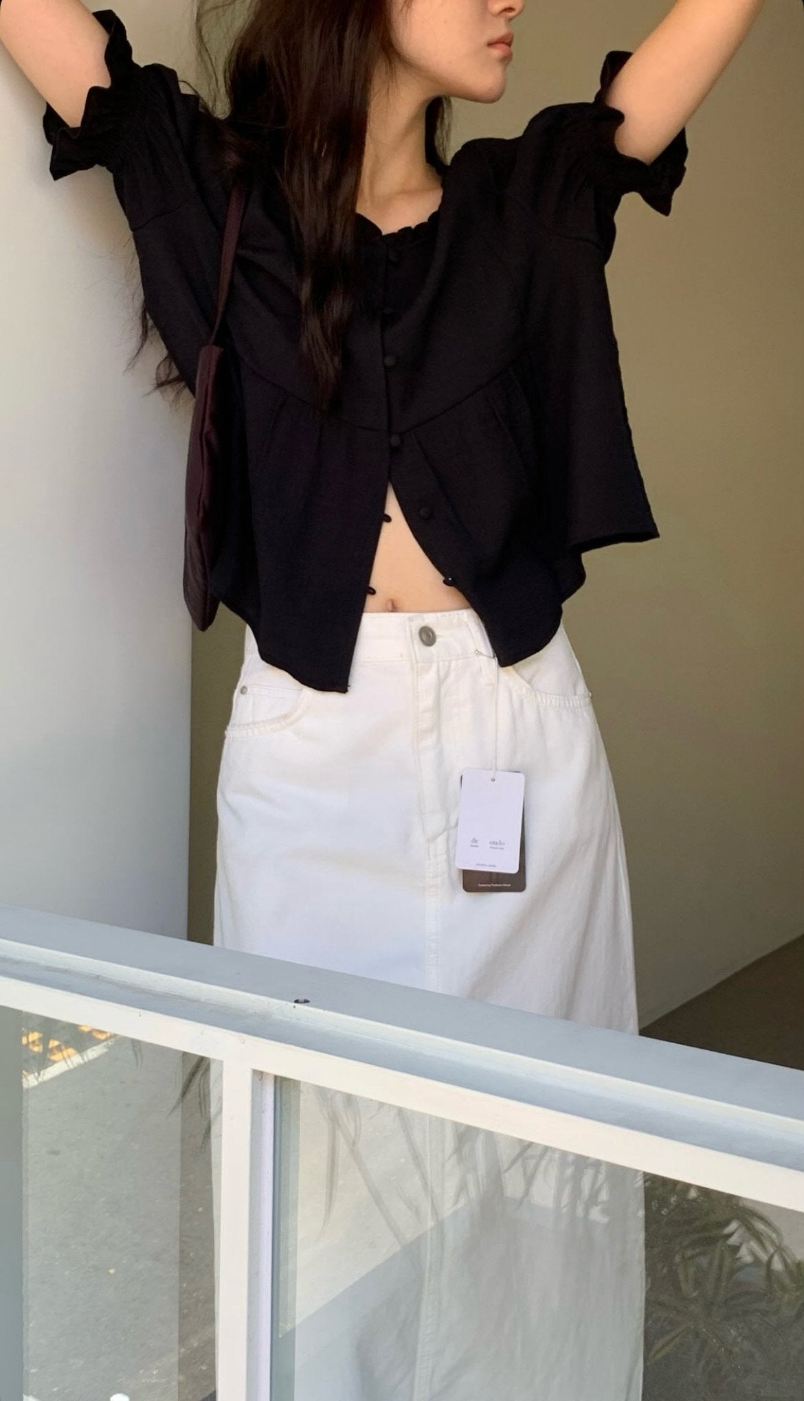 deondo smoke frill blouse-3col