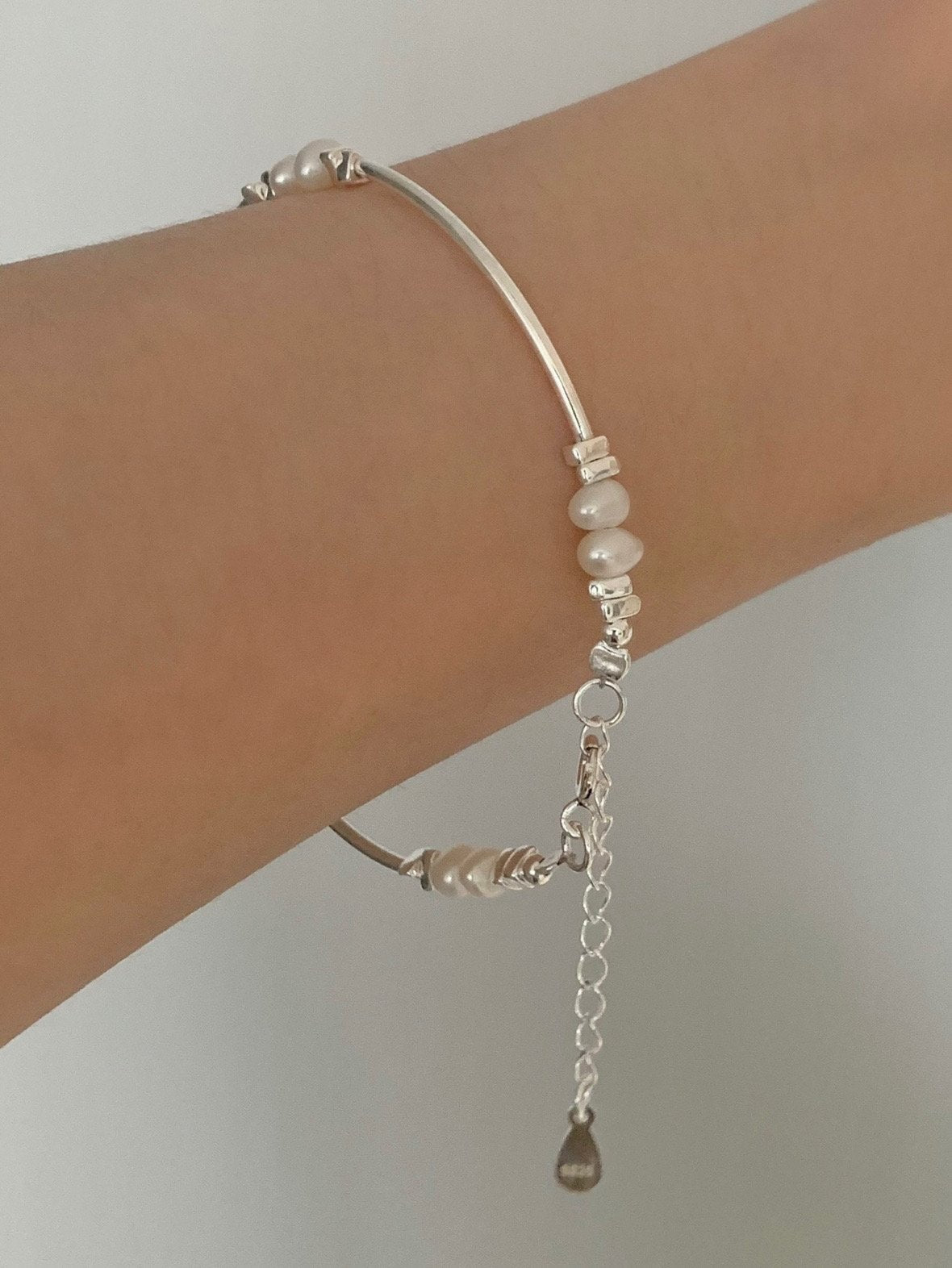 bangle pearl bracelet