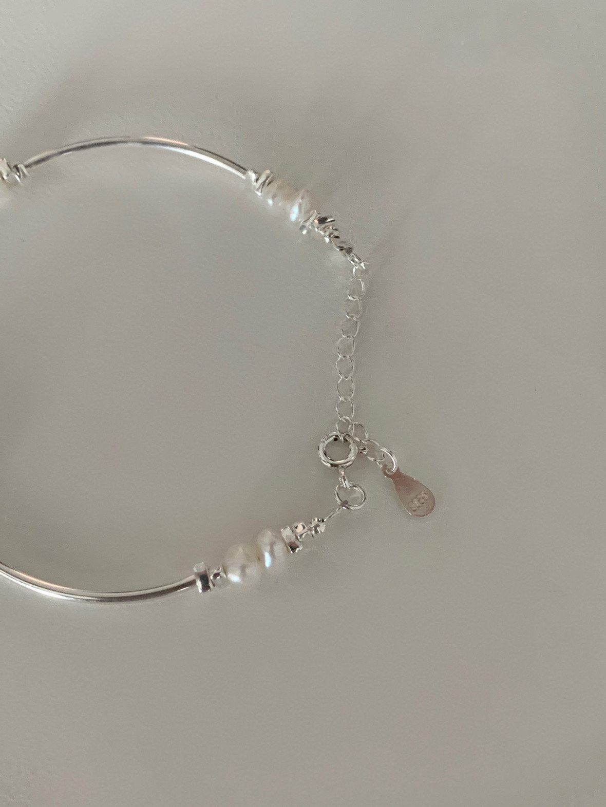 bangle pearl bracelet