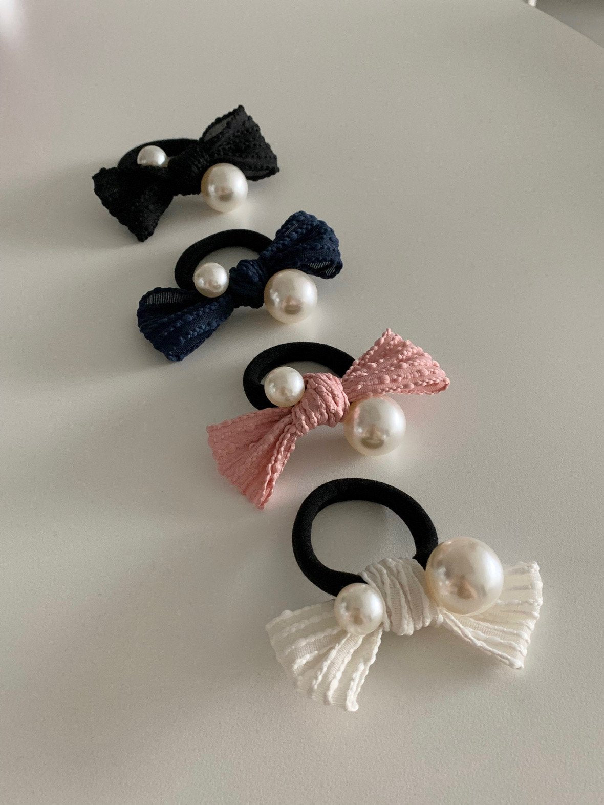 pearl ribbon headband-4col