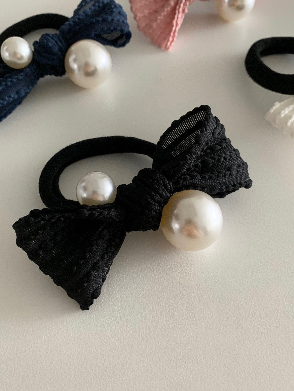 pearl ribbon headband-4col
