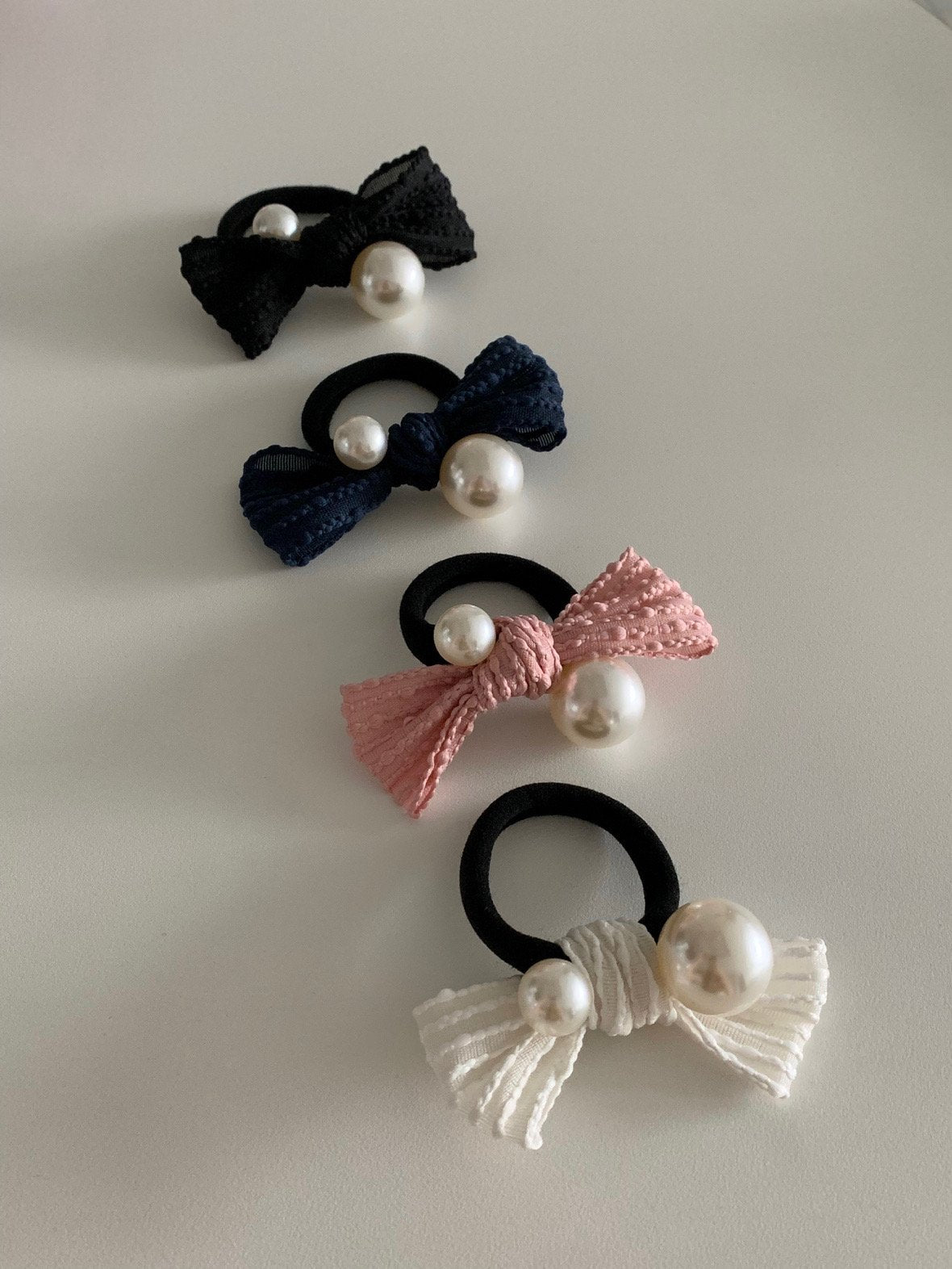 pearl ribbon headband-4col