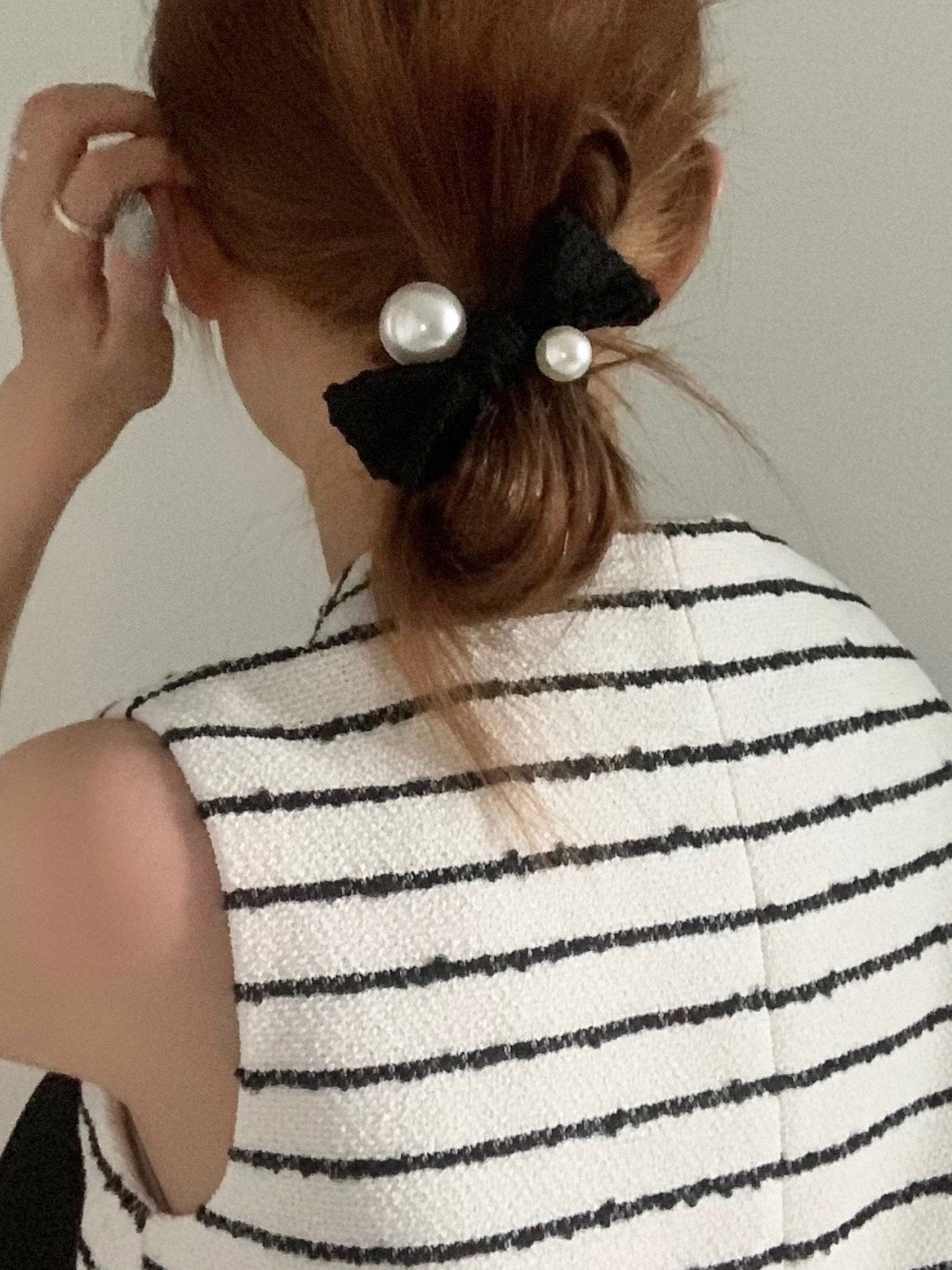 pearl ribbon headband-4col