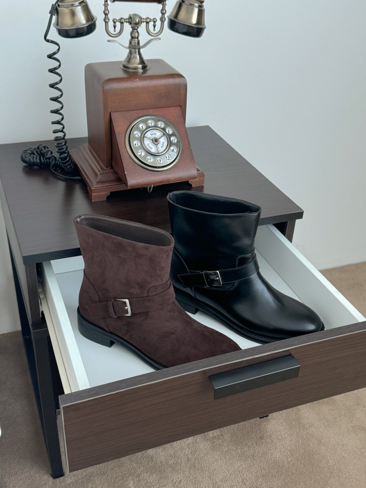 short buckle rider boots