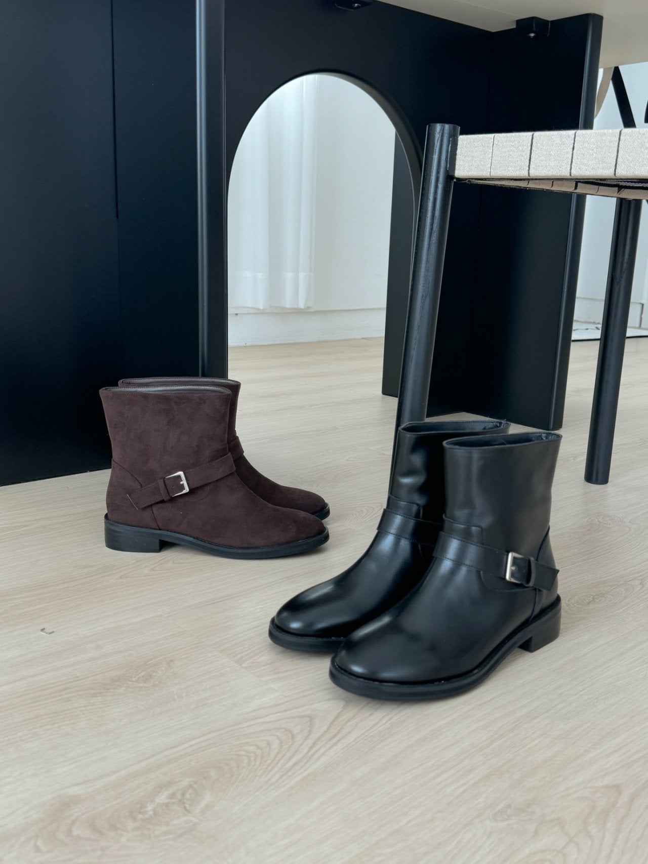 short buckle rider boots
