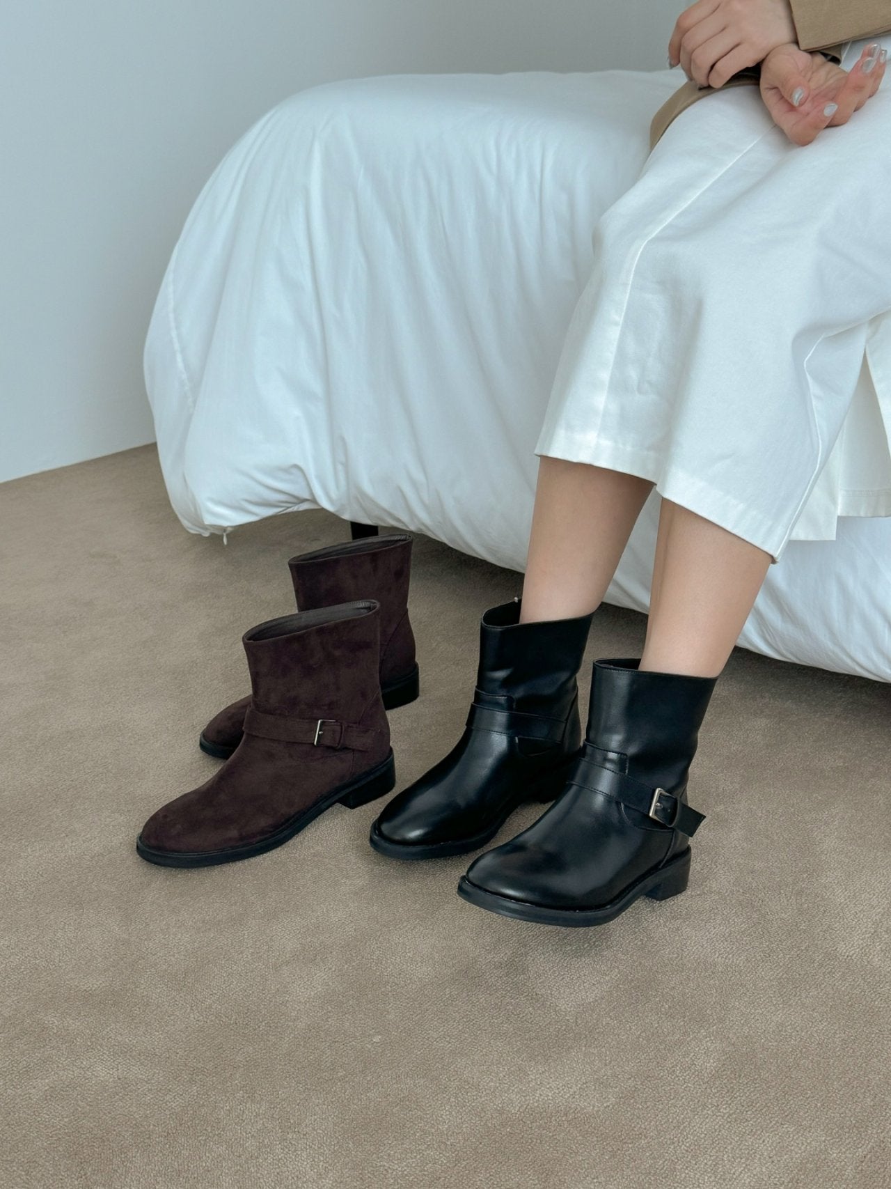 short buckle rider boots
