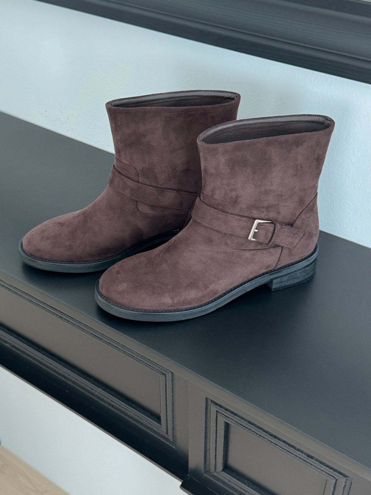 short buckle rider boots
