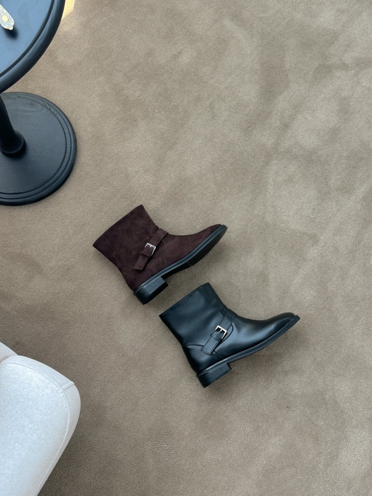 short buckle rider boots