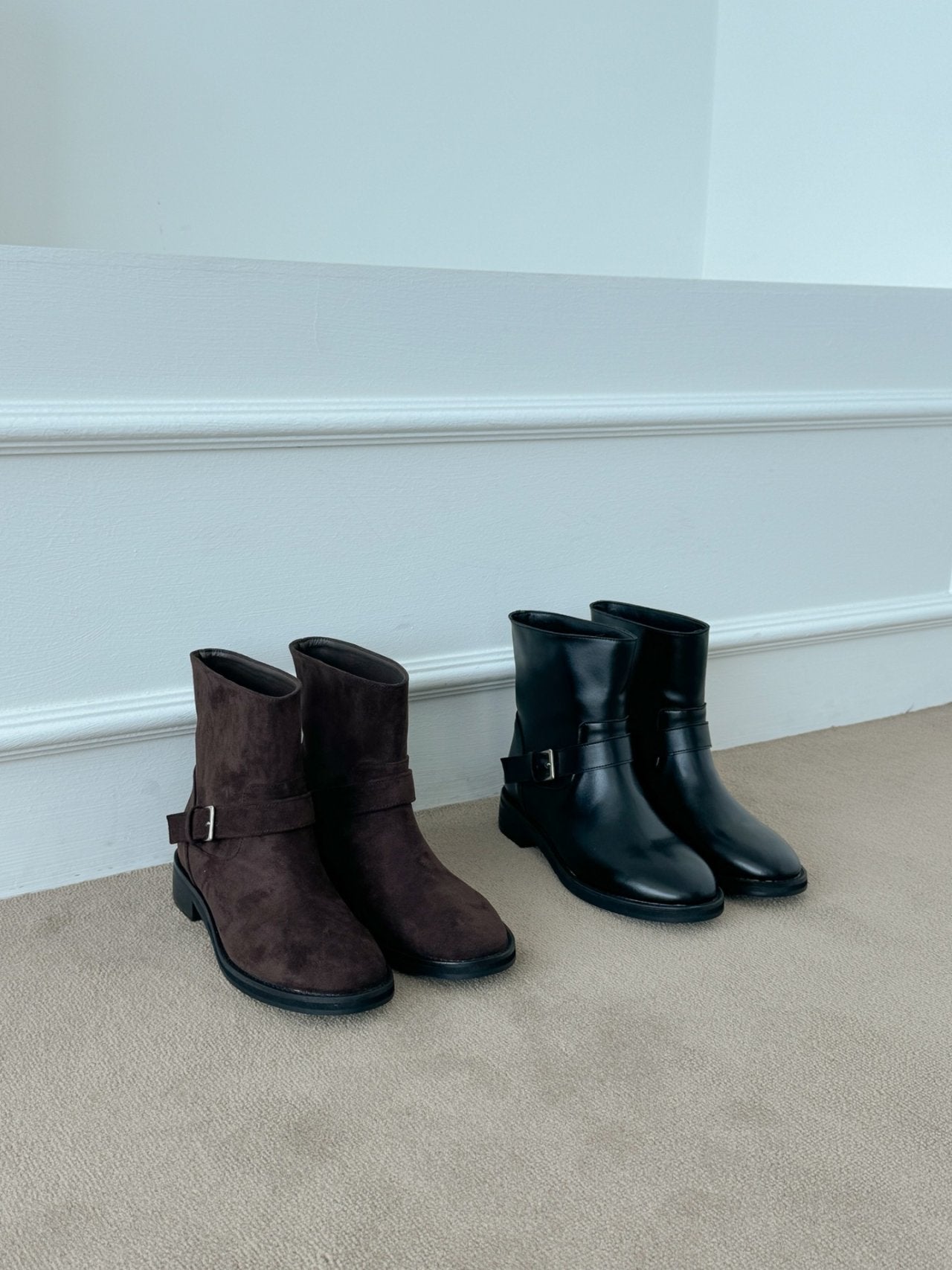 short buckle rider boots