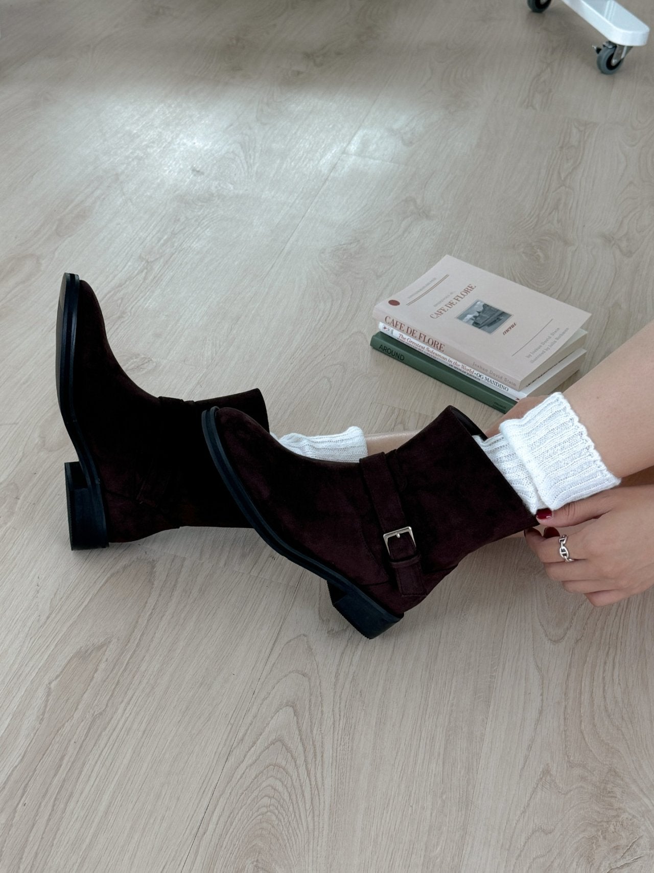 short buckle rider boots