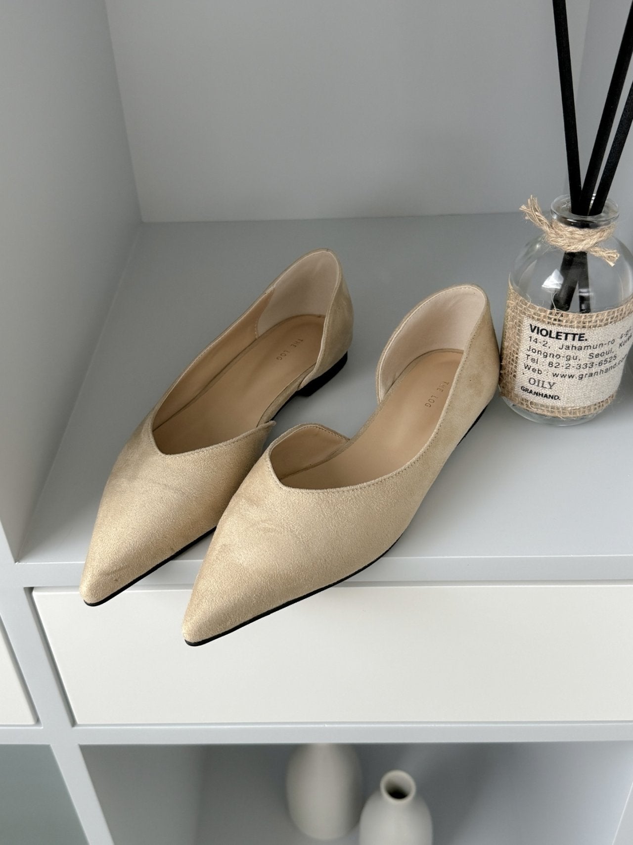 Inside Open Suede Flat