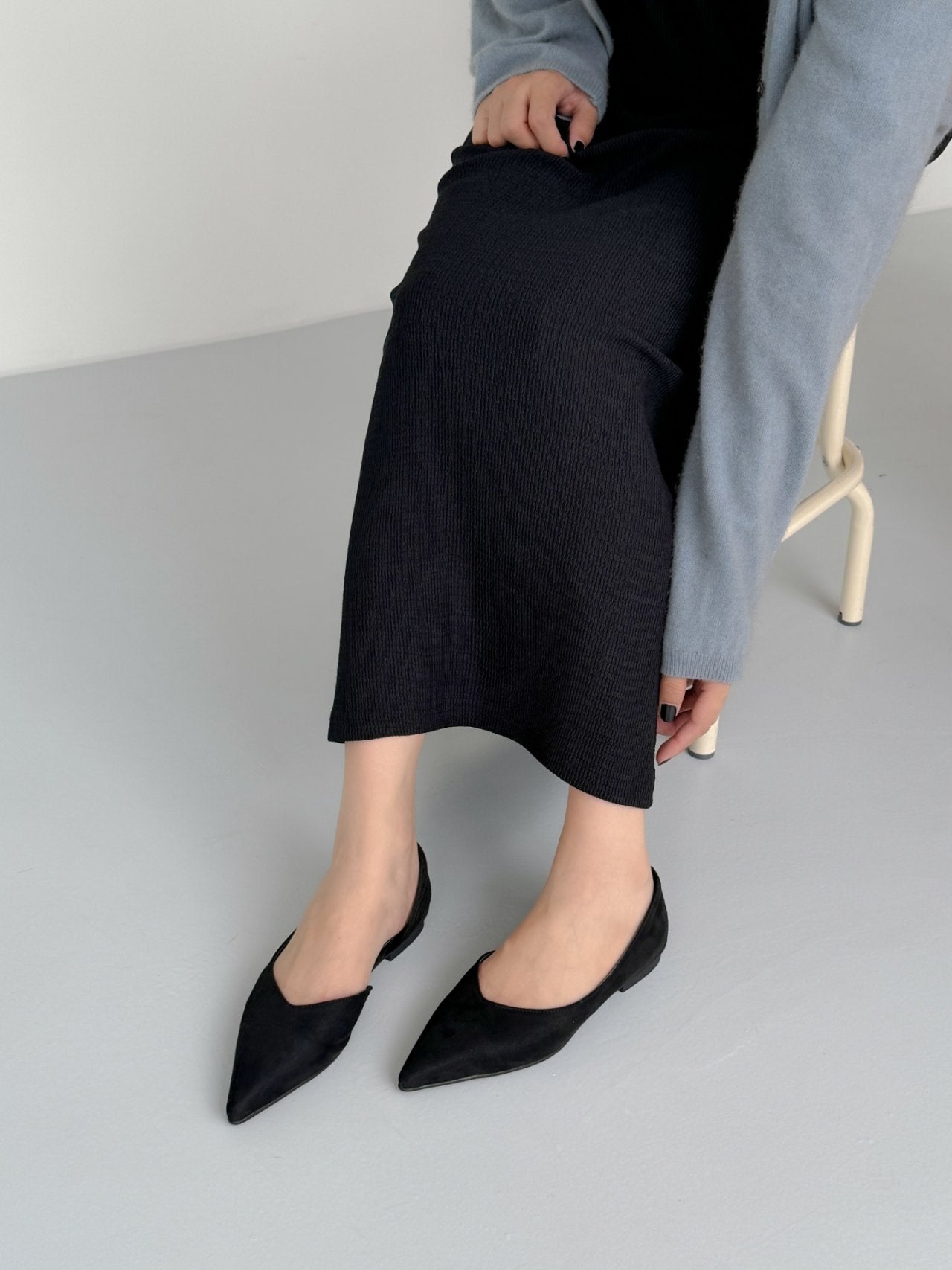 Inside Open Suede Flat