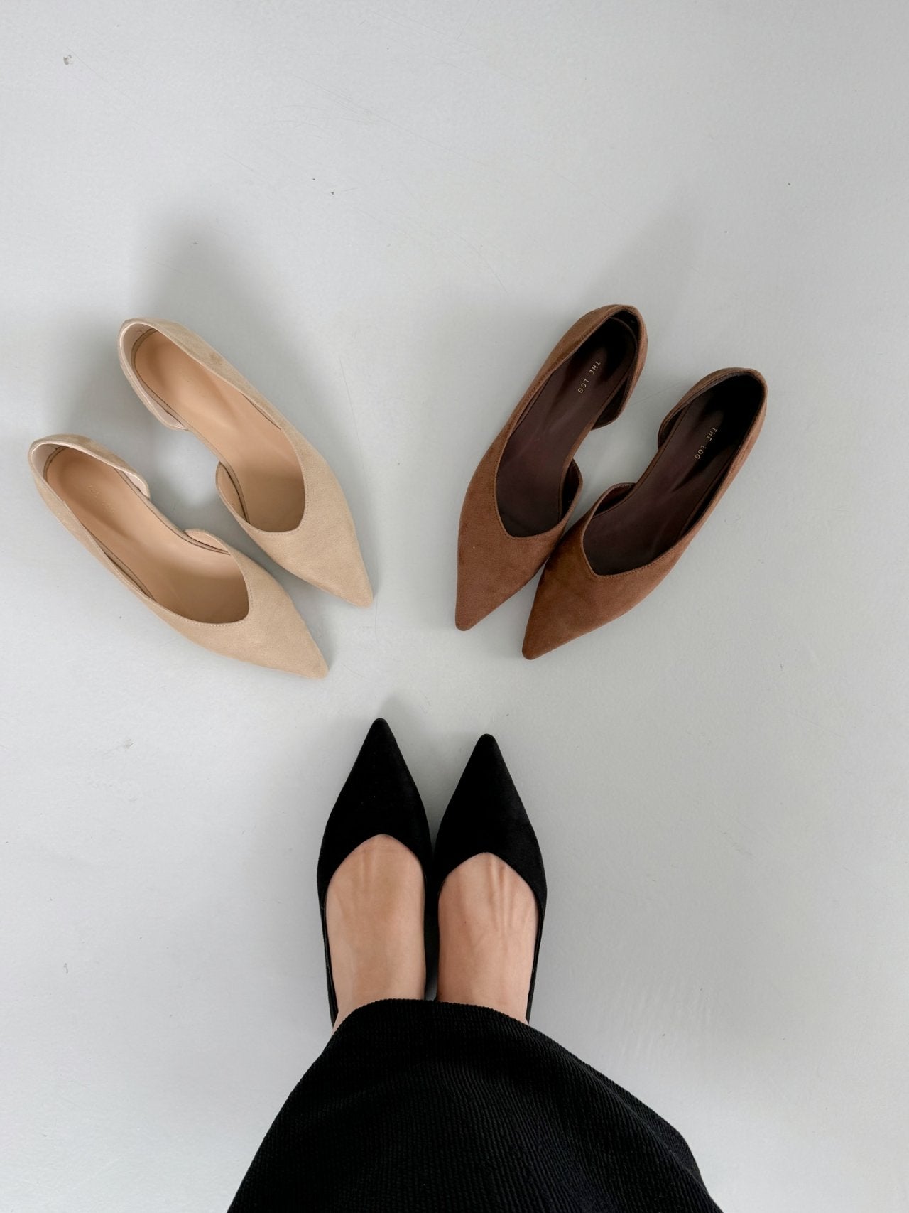Inside Open Suede Flat