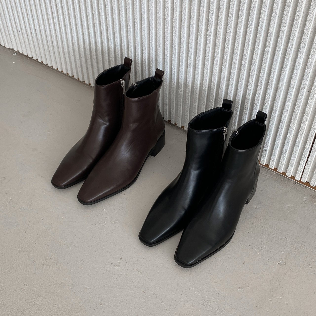 Simple Long Shape Ankle Boots