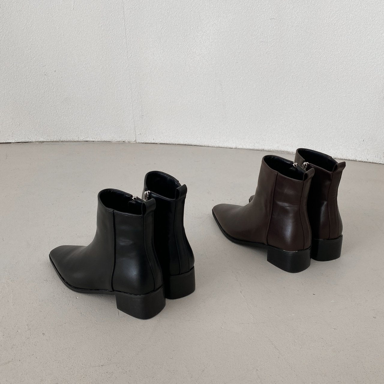 Simple Long Shape Ankle Boots