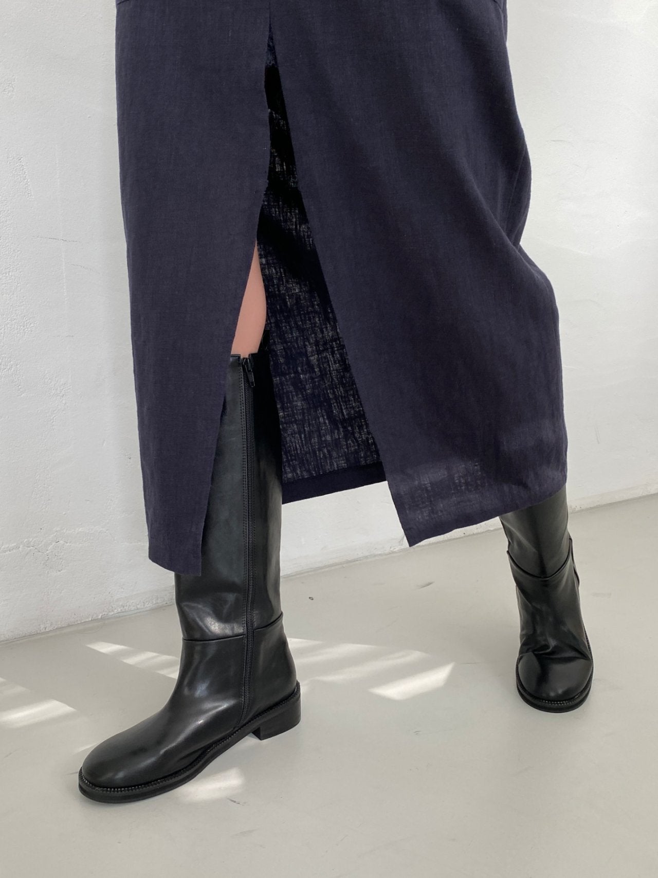 relaxed fit long boots