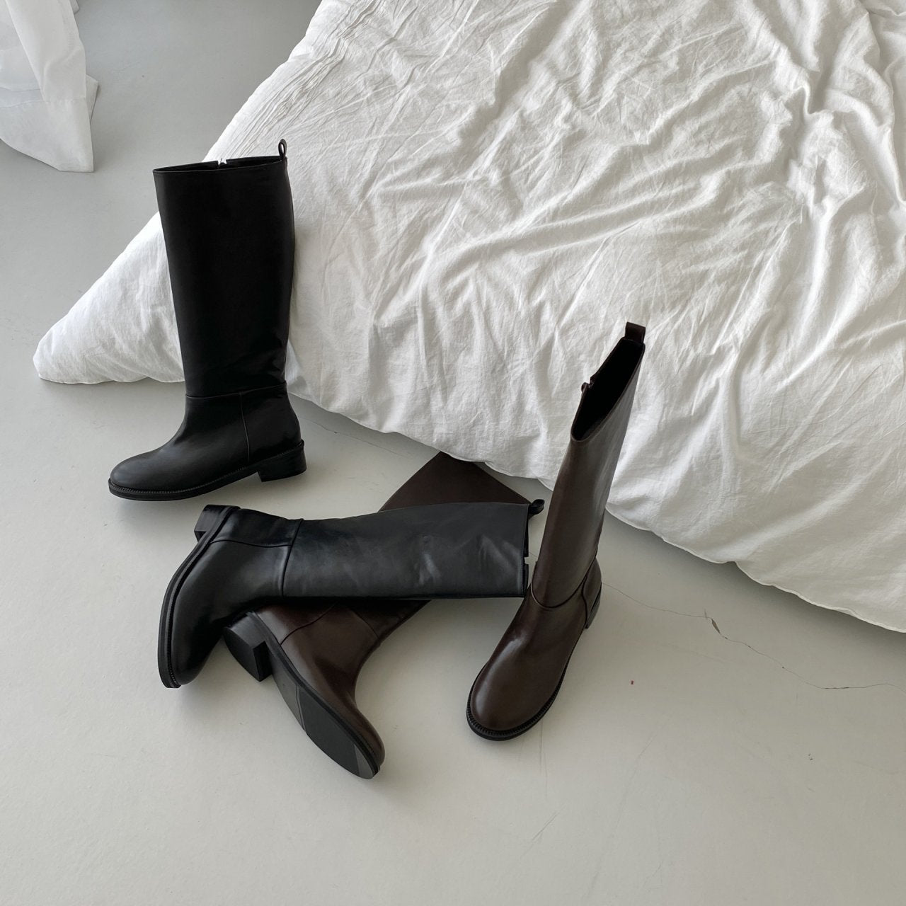 relaxed fit long boots