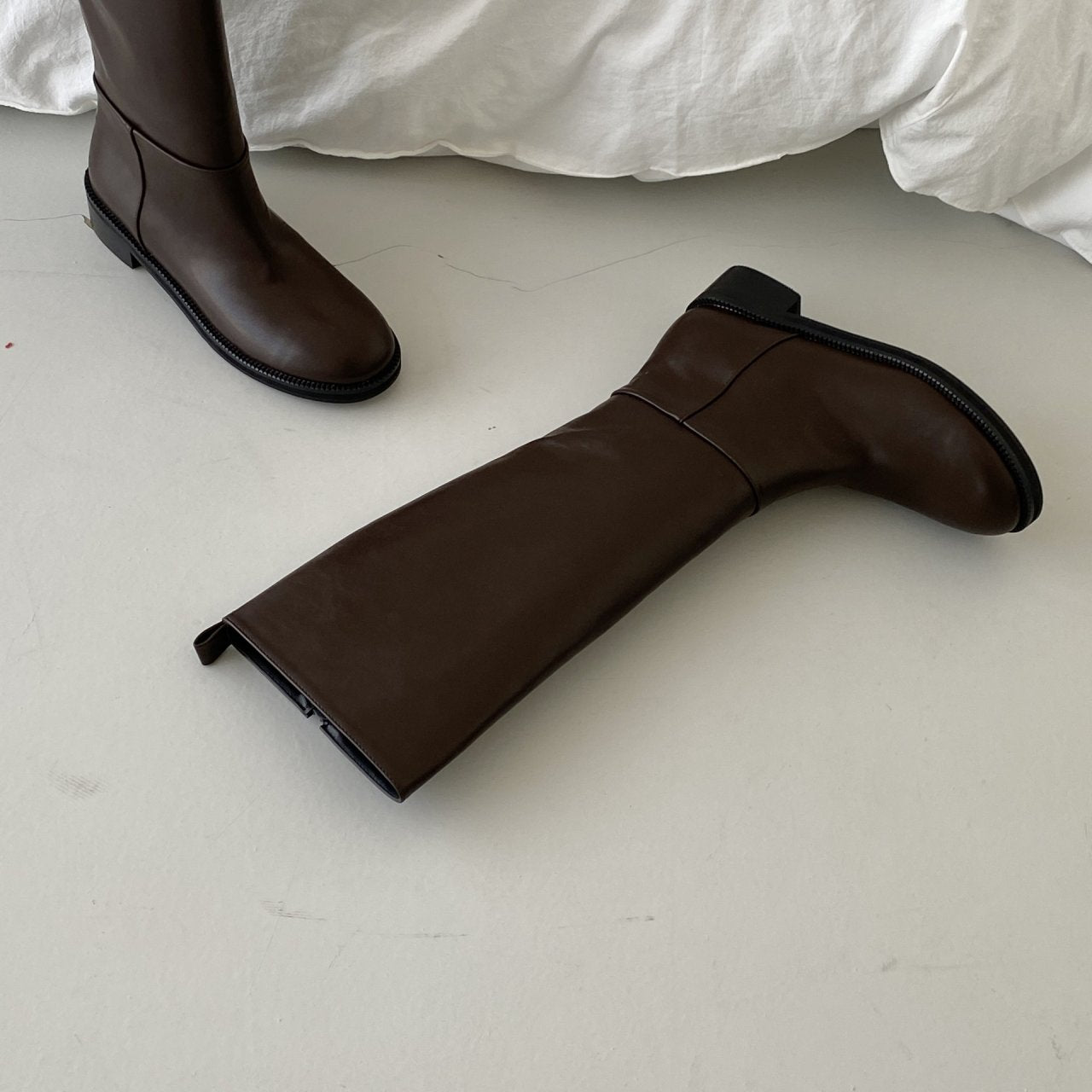 relaxed fit long boots