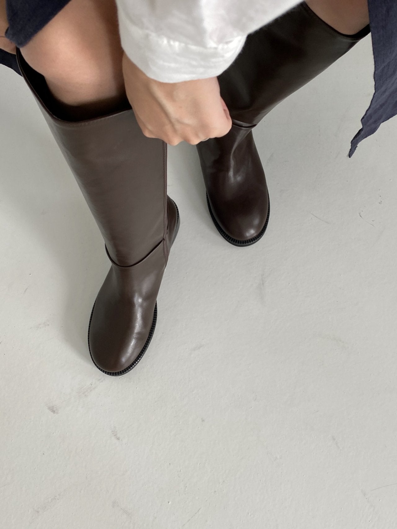 relaxed fit long boots