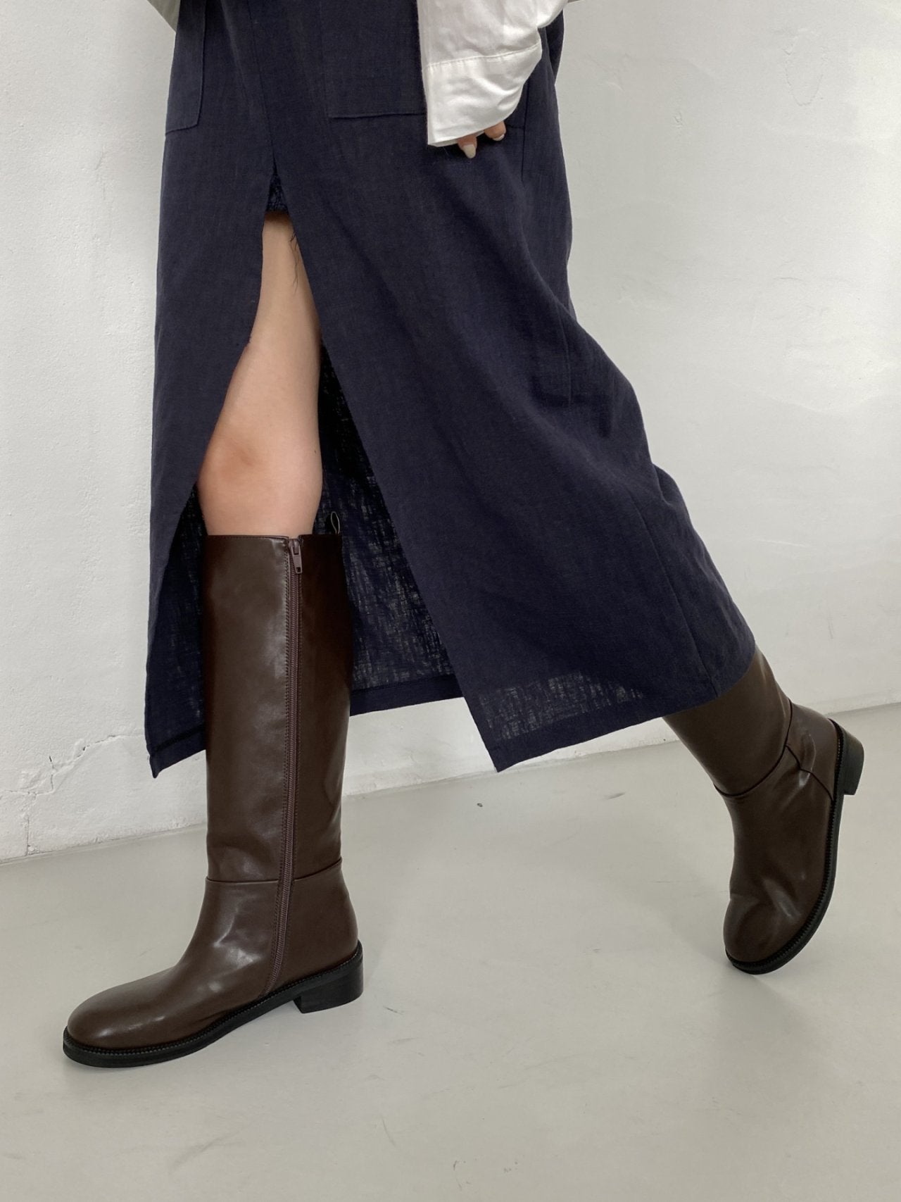 relaxed fit long boots