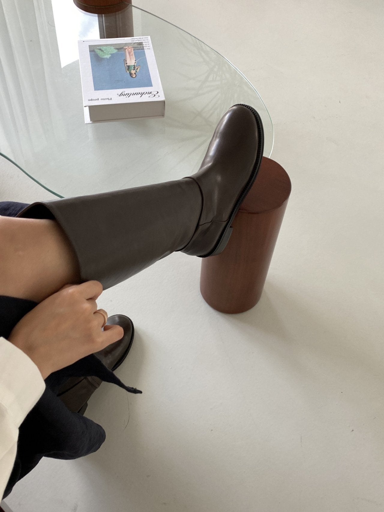 relaxed fit long boots