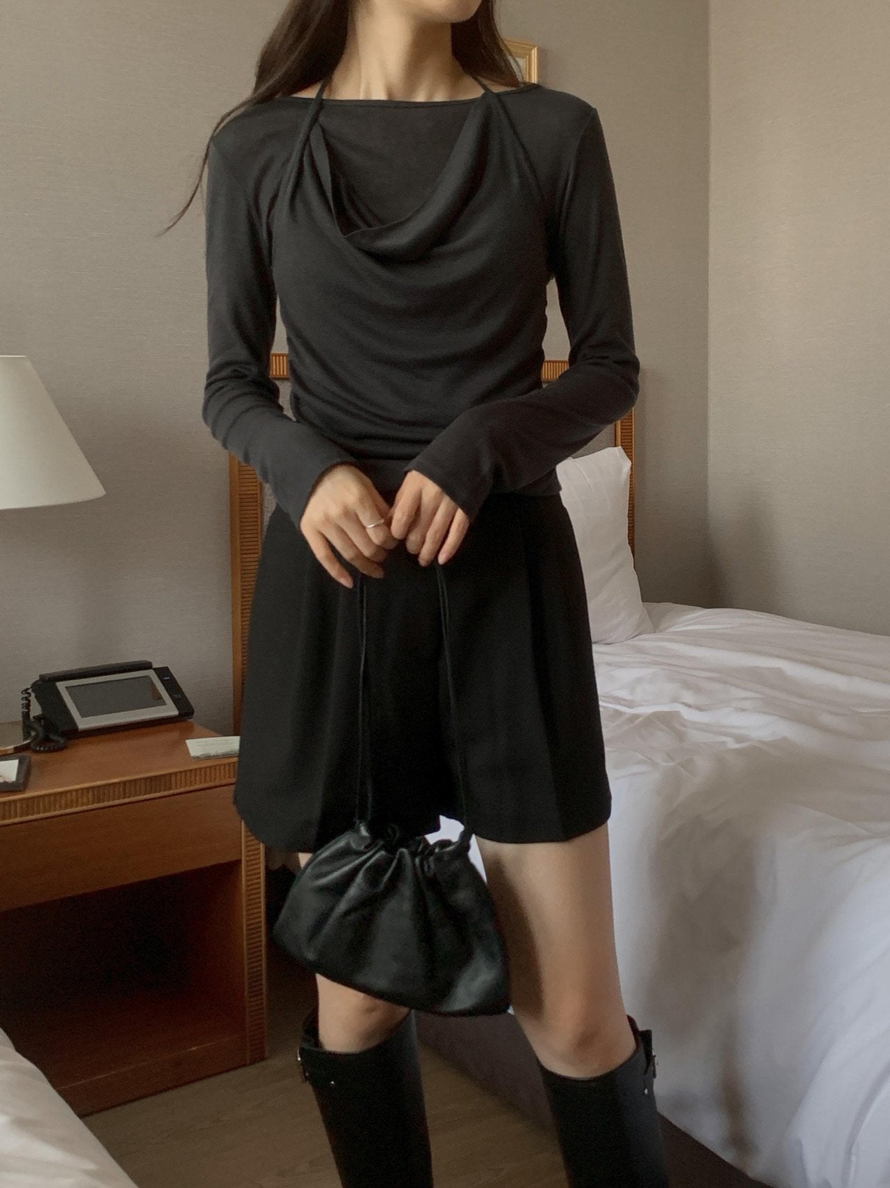 Halter layered T-3col