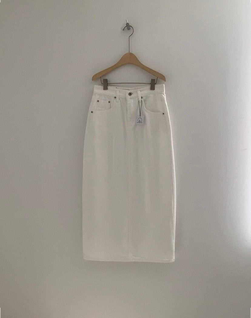 Denim long skirt