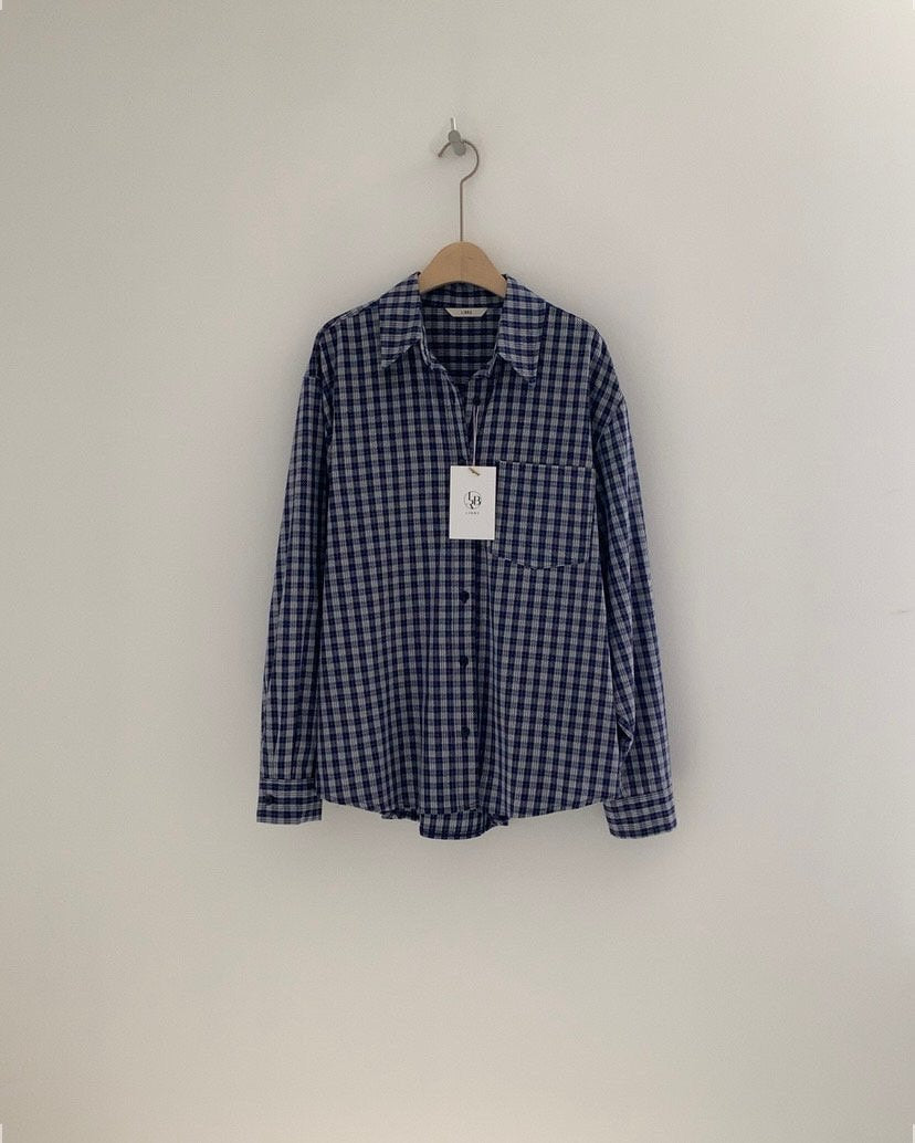 Karen check shirt-2col