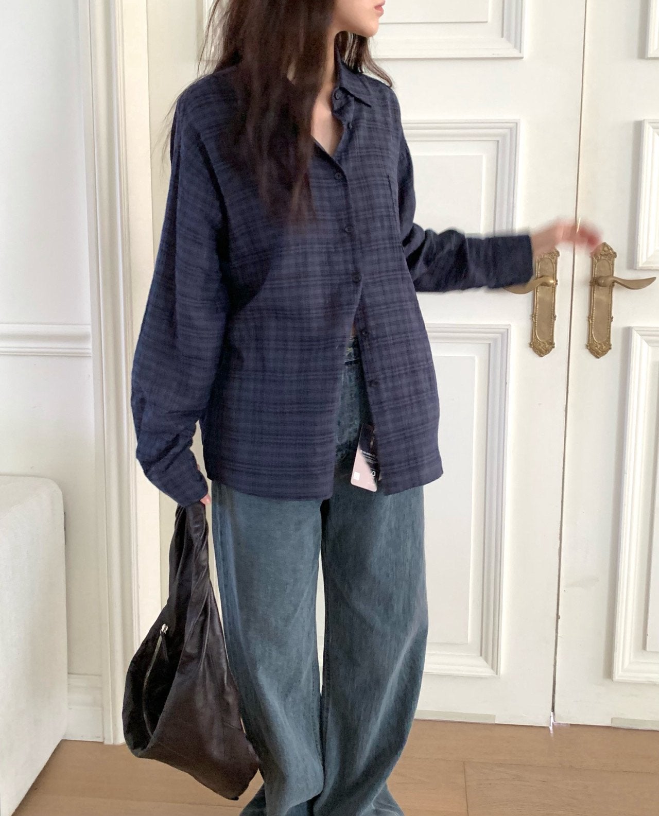 deondo plaid check shirt-3col
