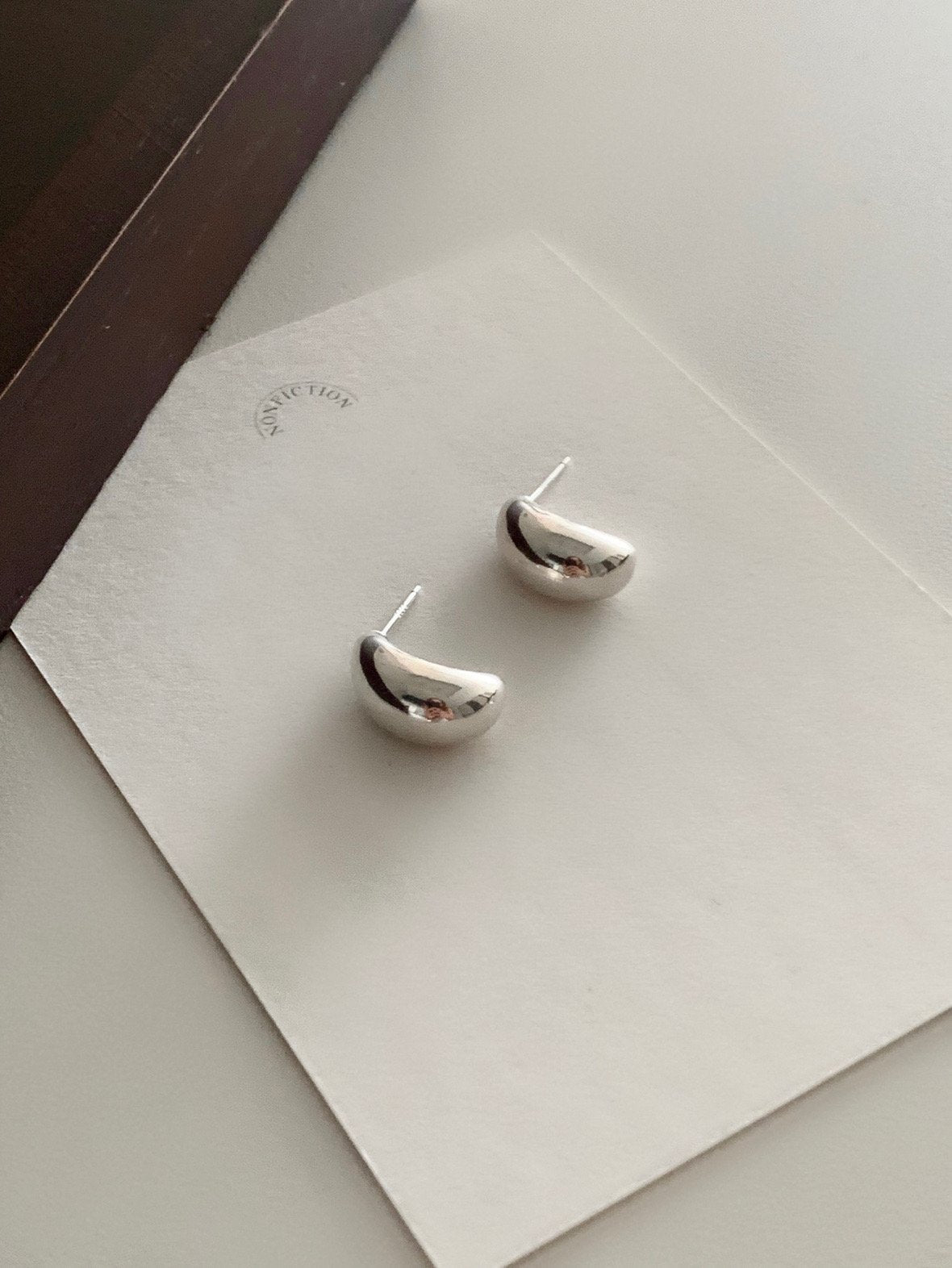 Bold Silver Moon Earrings