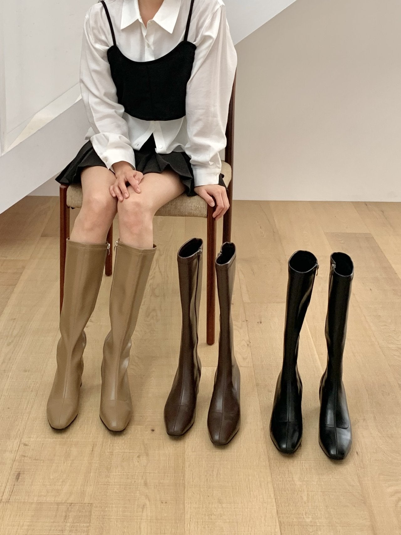 spandex 7cm boots