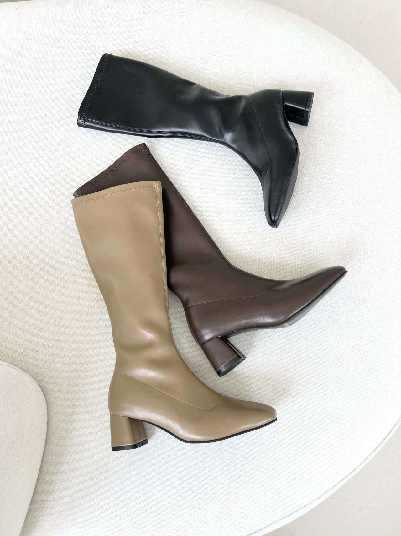 spandex 7cm boots