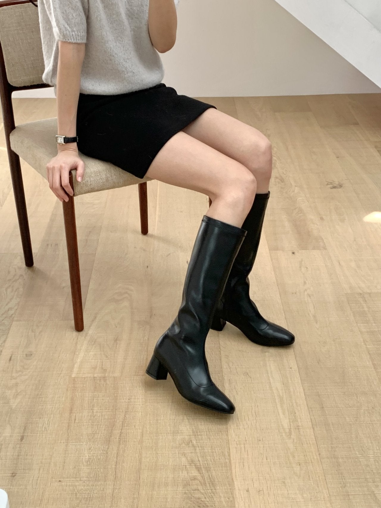 spandex 7cm boots