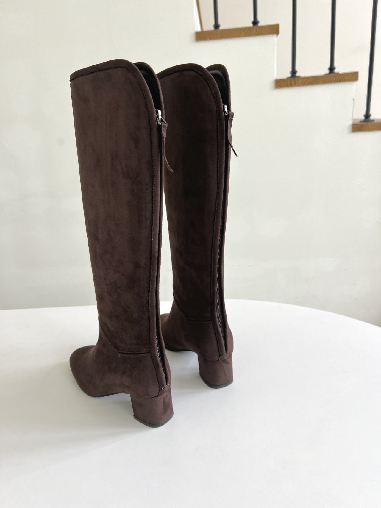 Suede 6 cm Lip Line Long Boots