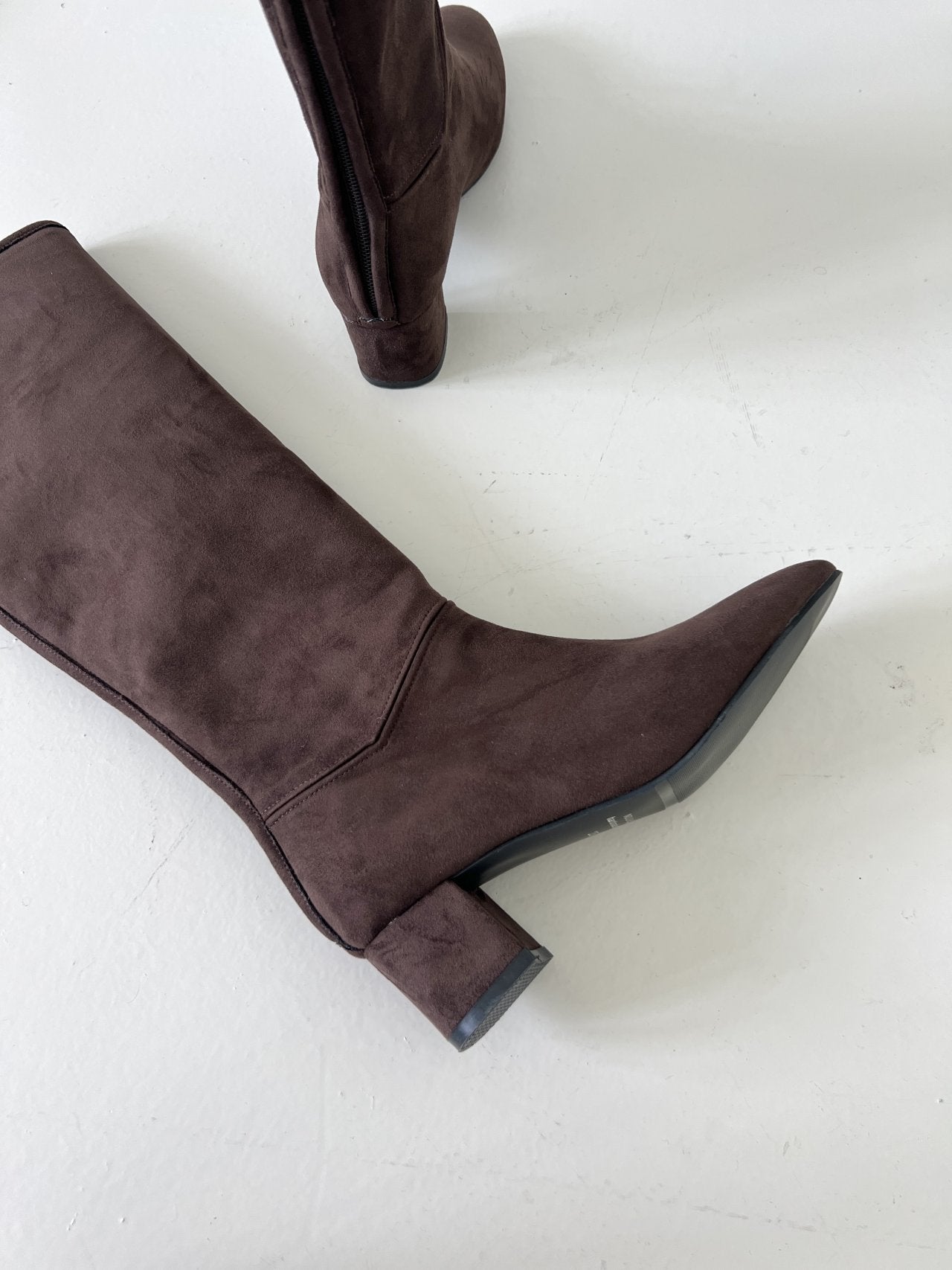 Suede 6 cm Lip Line Long Boots
